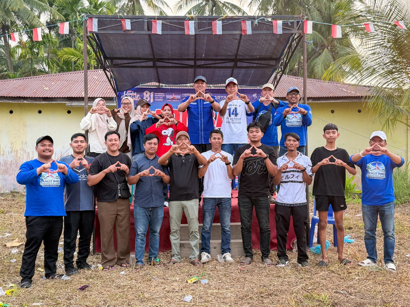 Pesta Lomba Rakyat DPC Demokrat Meranti Meriahkan HUT RI ke-81 dan HUT Demokrat ke-25